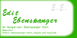 edit ebenspanger business card